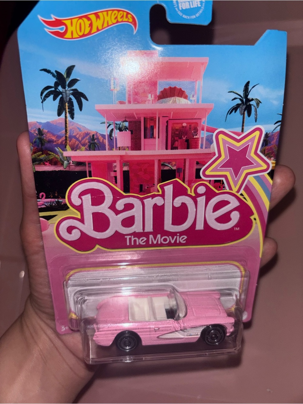 Hot Wheels Barbie Pink Convertible Toy Car
